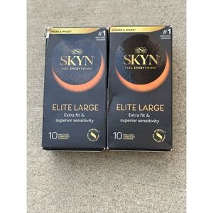 Lot 2 Lifestyles SKYN Elite Large Non-Latex Condoms, 10 Ct – Ultra Thin Fit